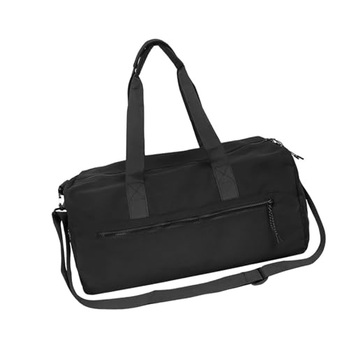 Sac de sport femme noir étanche avec bandoulière pour voyage et gym