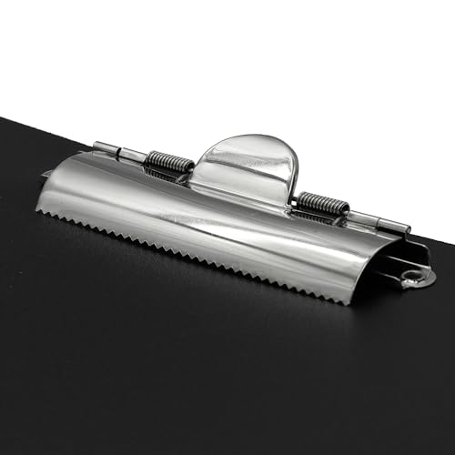 Merangue Portfolio Clipboard with Bulldog Clip, 9 x 12-1/2", Letter Size, Black image 1