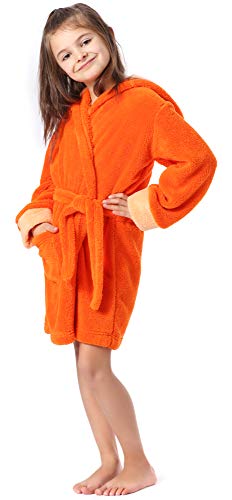 Timone Bata Vestidos de Casa Unisexo Niños Kids (Naranja/Albaricoque (678/727), 146-152)