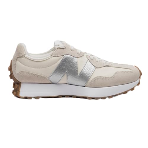 Tenis New Balance 327v1 Feminino, Branco Off/Prata, 35