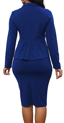 Image of Oxgmoky Women's Elegant Dresses Work Business Dress Bodycon Long Sleeve Pencil Dress
