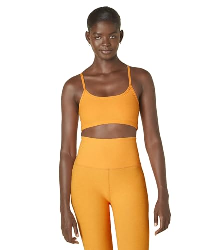 Image of Beyond Yoga Women's Spacedye Slim Racerback Medium Support Bra Mango Pop Heather XXS