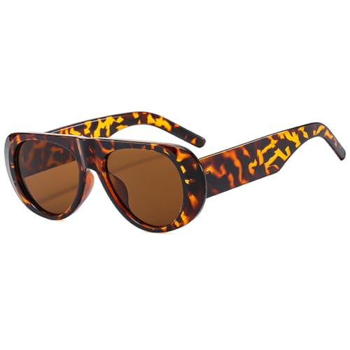 Lunettes de soleil rétro ovales résistantes pour éliminer la fatigue oculaire