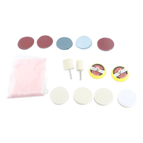 Auto Glass Polishing Kit,230g Cerium Oxide Powder Polishing Kit Windscreen Scratch Removaler Include Abrasive Discs Polish Pad Felt Wheel for Car Windows Glass