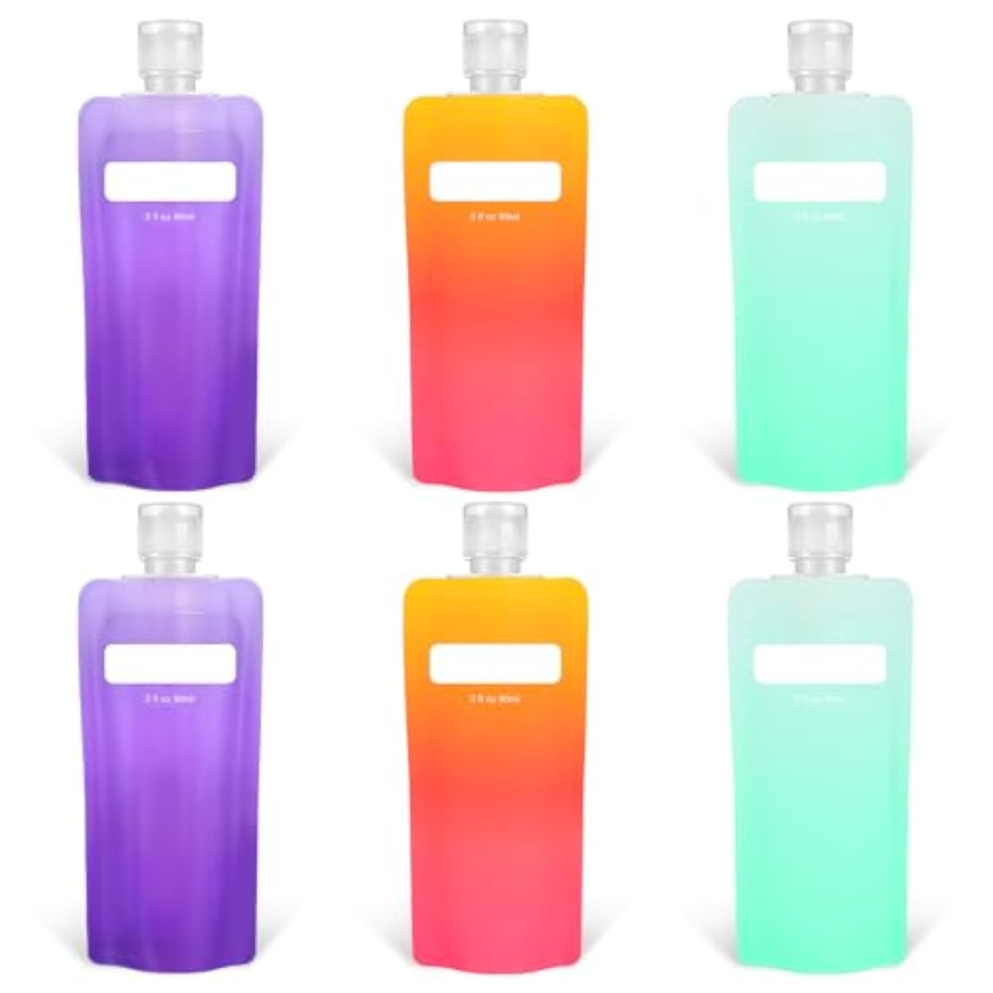 6 Pcs Travel Pouches for Toiletries, Leak Proof Containers