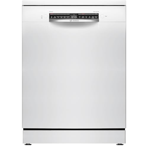 Bosch SMS4EKW06G Series 4, Free-Standing Dishwasher 60 cm, B Energy Rated, 13 Place Settings, 9 Litre, ExtraDry, Rackmatic Adjustable Basket, Silence Plus 42dB, White