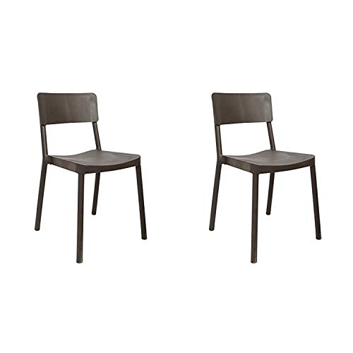 Image of Cello Eskimo Chair Set Pack of 2 - Brown | Strong and Durable | Easy to Clean | Chair for Living Room, Bed Room, Kitchen, Office Room, Outdoor | 3 Years Warranty