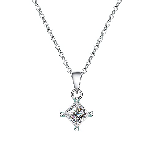 Collier moissanite princesse 1ct : l'éclat éternel d'un bijou de mariage sans ternissement