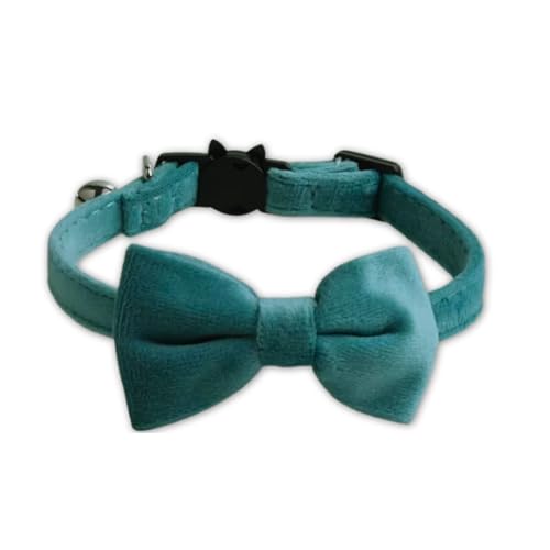 Coleira De Veludo Com Gravata Borboleta Para Gatos E Cães Pequenos, Veludo Macio Confortável, Coleir
