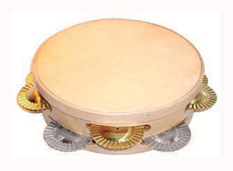 Pandereta Ø20 cm gallega, doble, sonaja hojalata/latón