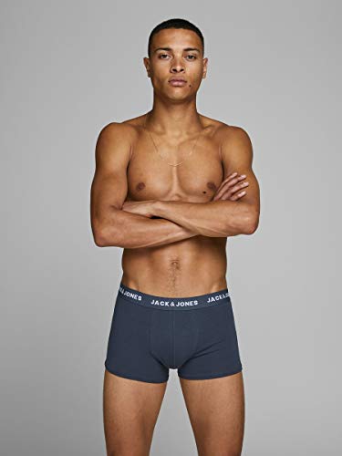 JACK & JONES Herren Jacanthony Trunks 3 Pack Blue Boxershorts, Blau (Blue Nights Detail: Blue Night - Blue Night), XL EU – Ansicht 6