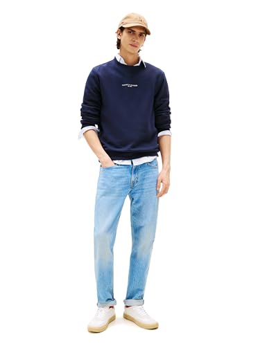 Tommy Hilfiger Men's Medium Weight Small Graphic Logo Crewneck Sweatshirt3