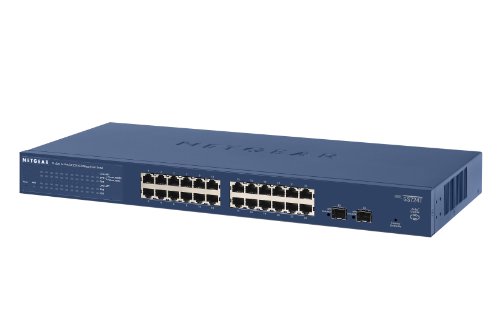 NETGEAR 24-Port Gigabit Ethernet Smart Managed Pro Switch (GS724Tv4) - with 2 x 1G SFP, Desktop/Rackmount, and ProSAFE Lifetime Protection