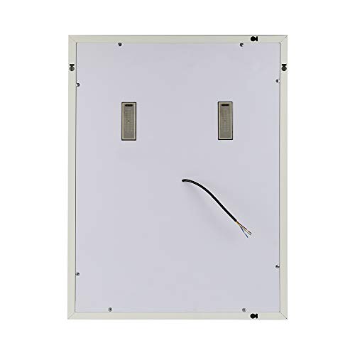 Flyelf Bathroom Wall Mirror,with Two Bluetooth Speakers,Illuminated Touch Control Dimmable 600x800mm