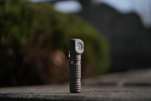 Image of Mankerlight E02 III Titanium Rechargeable Pocket Flashlight, Compact Lightweight LED Headlight (6500K Cool White, Stonewashed)