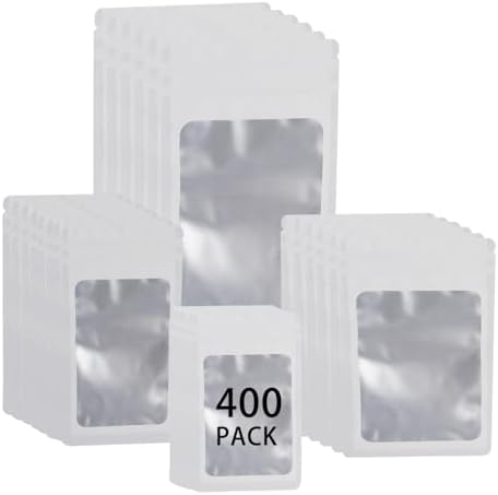 400 Pack Holographic Mylar Bags Little Resealable Foil Pouch Baggies For Small