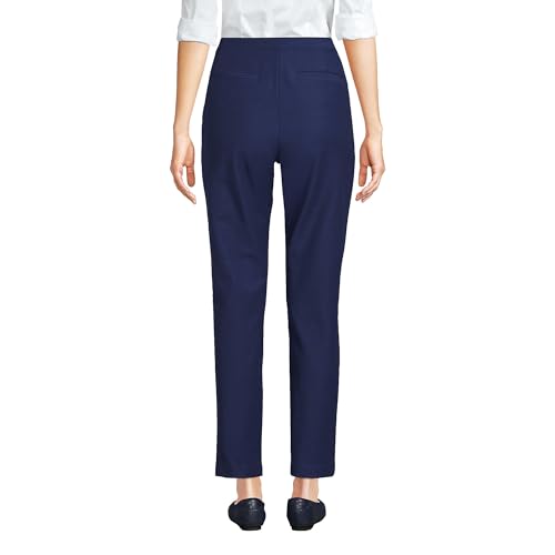 Lands' End Women's High Rise Bi Stretch Pintuck Pencil Ankle Pants2