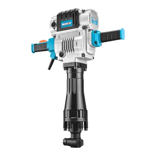 Image of Berserker 2100W 50-Pound Demolition Jack Hammer 125K with 1-3 /16 inch Hex,17Amp | Full-Size Heavy duty Corded Electric Concrete /Pavement Breaker with Wheeled Carrying Case, Flat Chisel, Bull Point Chisel