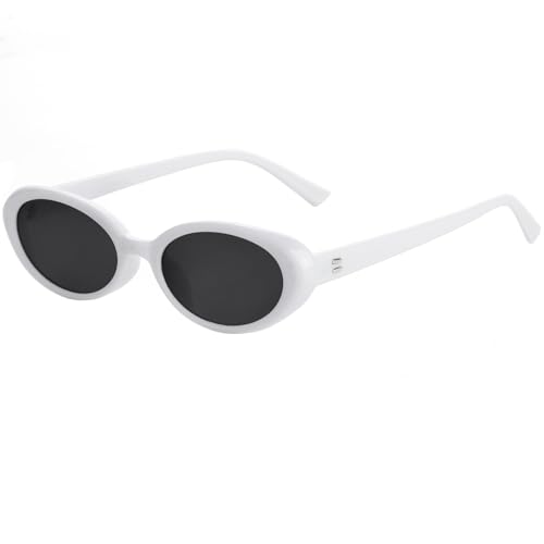 Image of Retro Oval Sunglasses for Women Men 90s Style Vintage Small Sun Glasses UV400 Protection Shades