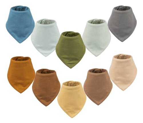 Image of Tiny Twinkle Bandana Scarf Bibs - Water Resistant and Absorbent Infant Drool and Teething Baby Bibs