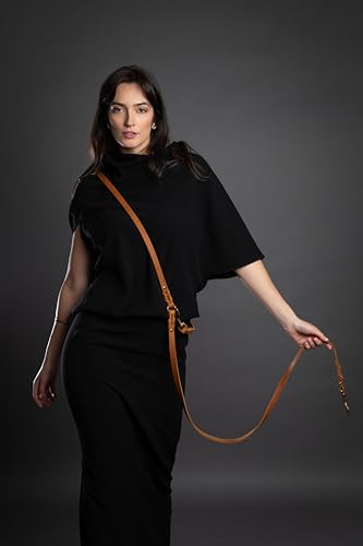 NOAH & PAW Leather Dog Leash, Premium Oil-Waxed Leather Braided, 8 ft Long Dog Leash with 6 Ways to Use Hands-Free, Quick-tie, Double Pet Lead Etc. Matching Collar Available. (Camel) - Image 8