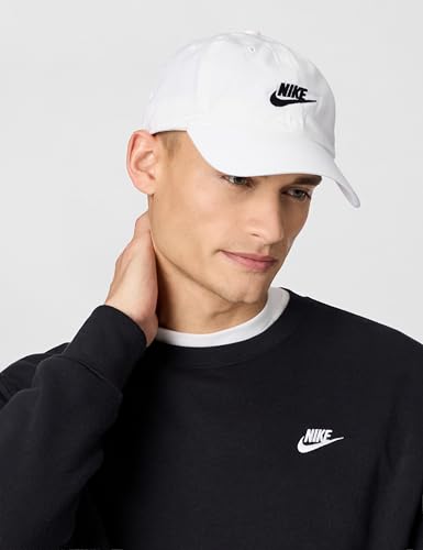 Nike Unisex Club Cb FUT WSH L Baseballkappe, White/Black, M/L 2