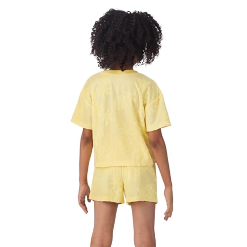 Image of Saint Eve Kids Girls 2 Piece Terry Outfit Set Soft T Shirt and Shorts Matching Lounge Set Summer Clothes for Girls