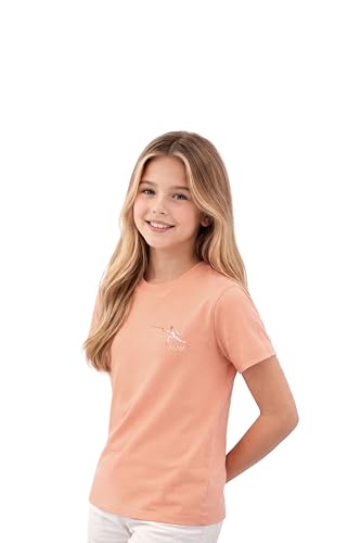 Image of Girls' Embroidered Fencing T-Shirt - Little Fencer Design, Sporty Elegance