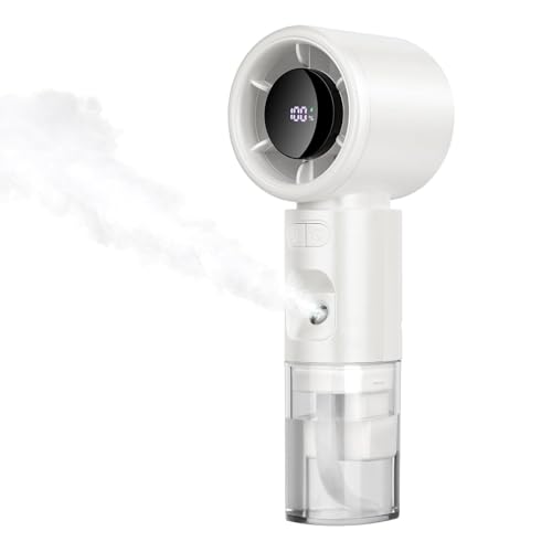 Ventilador De Portátil Recargable | Ventilador Personal Mini Ajustable Con Batería - Mini Pantalla Digital Para Viajes, Camping Y Maquillaje Unisex