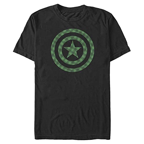 T-shirt Avengers Marvel noir coton manches courtes coupe Big and Tall 4XL