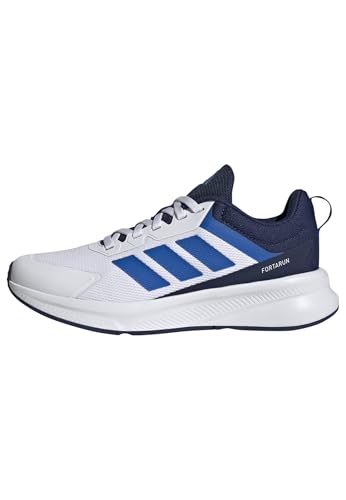 adidas Unisex-Kids Fortarun 4.0, White/Bright Royal/Dark Blue, 13.5
