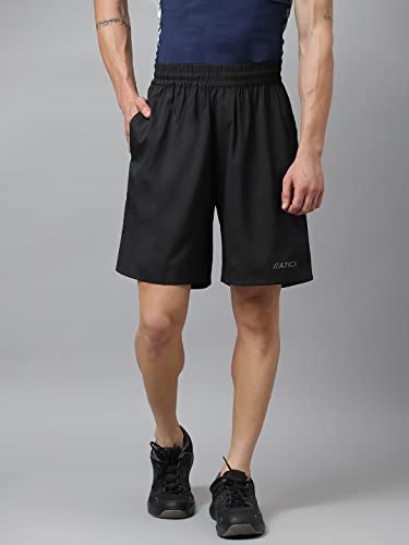 Image of ATICX Polyester Shorts for Men - Quick Dry Lightweight with Zipper Pockets - Gym, Running, Jogging, Training Half Pants for Basketball, Swimming, Badminton, Cycling, Football, Outdoor & Home Wear