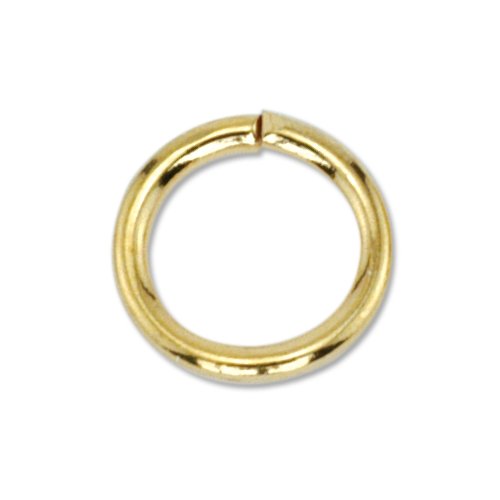 Beadalon Jump Ring 6mm Nickel Free Gold Plated, 50-Piece