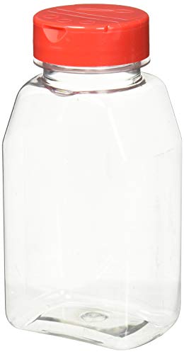 Skyway Supreme Large 16 OZ Clear Plastic Spice Bottles Jars Containers - Set