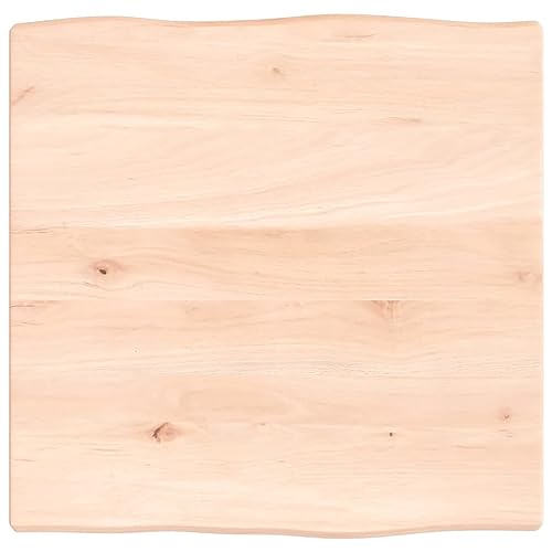 ZEYUAN Tablero de Mesa Madera Maciza Roble Borde Natural 40x40x2 cm, Encimera Cocina, Tableros De Madera, Table Salon, Encimera De Madera - 363860