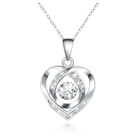 Bistfy Kette Damen Silber 925, Pendant Halskette 4C