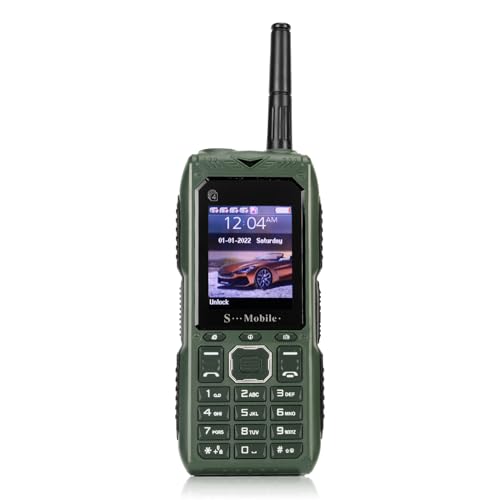 Teléfono Móvil 4G con Botones Grandes, Voz Alta, Pantalla HD, Batería de Gran Capacidad, Multifuncional, Antena Desmontable, Función de Banco de Energía, Función SOS (Green)