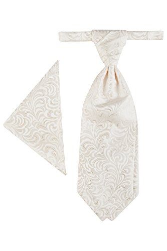 Preisvergleich Produktbild Wilvorst Plastron zur Hochzeitsweste, creme, mit floraler Musterung, Slimline