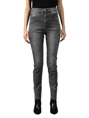 Image of High Star Women Cotton Washed Skinny Fit High-Rise Jeans