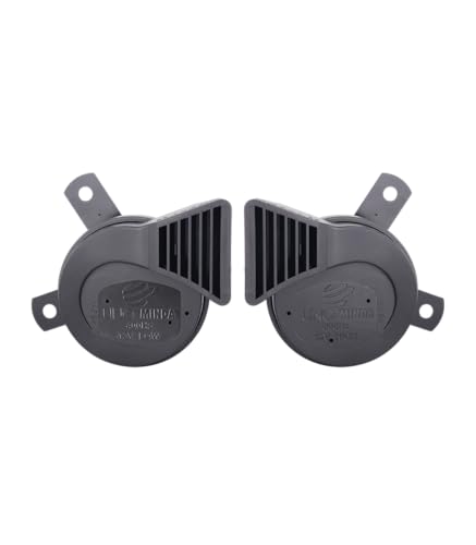 Image of Uno Minda T80 12V Vertical Trumpet Horn Set (875001) | With Grill | Clear & Harmonious Sound, Compact Vertical Design, High Durability, Dust & Splash Proof For Cars & Bikes