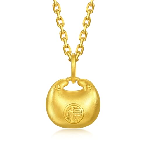 CHOW SANG SANG 999 Gold Cultural Blessings Fortune Bag Pendant for Women 95935P Price-by-Weight 2.24g Gold [Necklace Not Included]