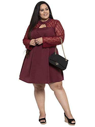 Image of Flambeur Women's Crepe A-Line Knee-Length Dress
