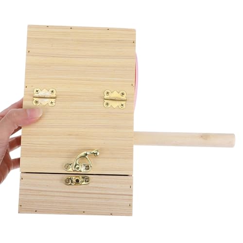 KOCKSHION 木製鳥繁殖箱 インコ用飼育巣箱 自然素材製 で快適な繁殖環境 小型オウム セキセイインコに 室内外兼用 簡単設置可能