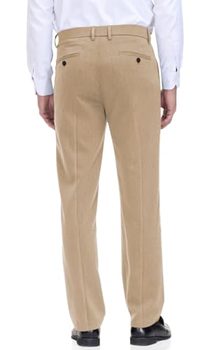 Image of Soojun Men's Classic Fit Flex Waist Flat Front Dress Pant