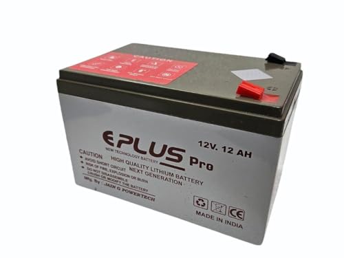 Image of EPLUS 12V 12 Ah Lithium Rechargeable Battery with BMS Protection for Spray Pump, Solar Inverter, Toys, LED Lamp, Solar Lantern, Emergency Light, Zatka Machine (1,12 Ah)