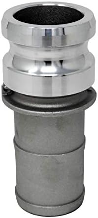 Gloxco Aluminum Type E Cam and Groove Hose Fitting, 2″ Male Camlock x 2″ Hose Shank (CAM-20-E-AL)