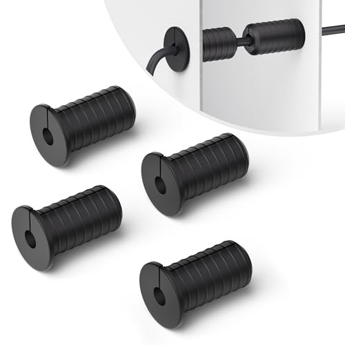 4 PCS 3/4 Inch Starlink Cable Grommet Black Wall Grommets for Cables 3/4 Inch Starlink Wall Cable Pass Through Bushing Grommets Non-Slip Waterproof Cable Routing Kit for Starlink for Protecting Cords
