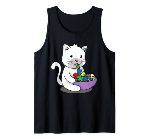 Chaton mignon pour la sensibilisation à l'autisme Débardeur