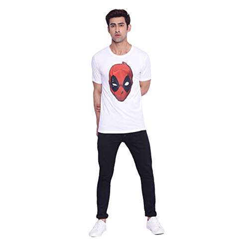 Image of Marvel Avengers by Wear Your Mind Men Round Neck Short Sleeves Knitted T-Shirt