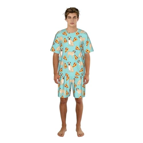 Pyjama homme imprimé pizza carlin cadeau original été